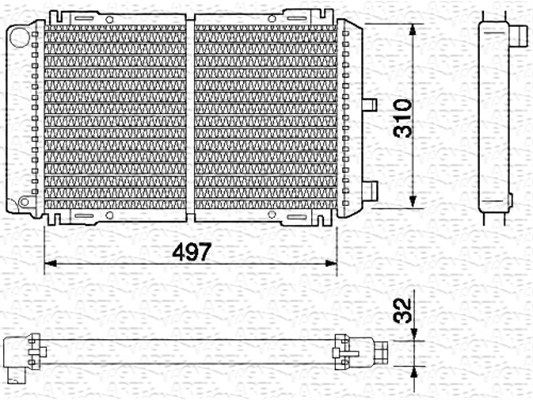 MAGNETI MARELLI Radiaator,mootorijahutus 350213460000